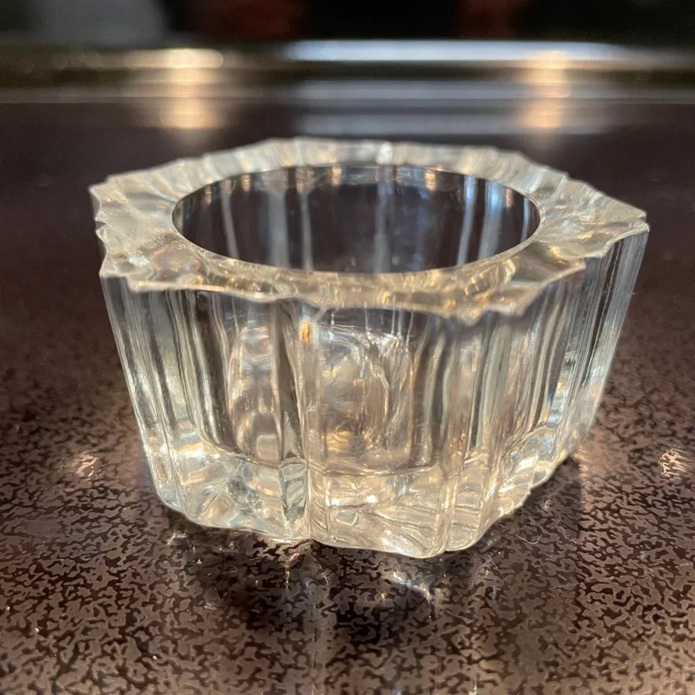 Heavy Clear Glass 6 sided Votive Tealight Holder
